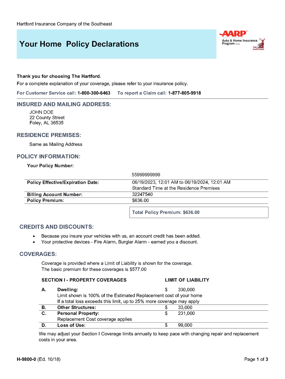 Insurance Declarations